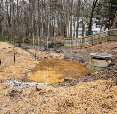retention pond after renovation by north georgia clearing and excavation llc