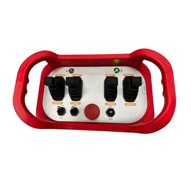 Loader crane Wireless Remote Control in red and black color scheme, equipped with four buttons.