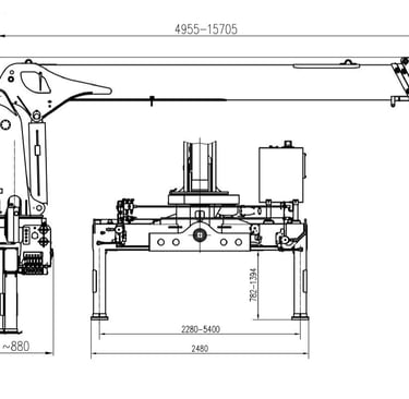 SQS125G-5 loader crane