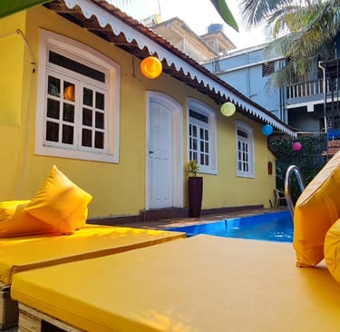 Goa Calangute Beach 2 BHK Private Pool Sea side Villa.
