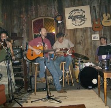 Mike True with Phant Wills, Phil the Tremelo King and Jordon Arey