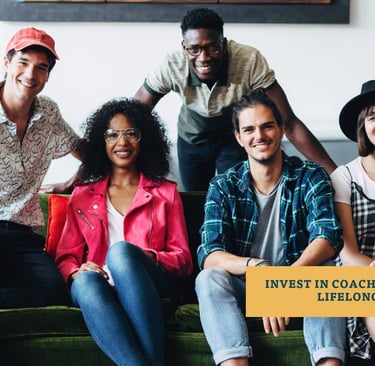 a group of people sitting on a couch with a text overlay that says,