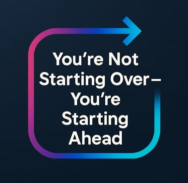 a picture of a quote about starting over