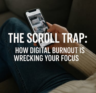 a person holding a cell phone in their hand and texting the scrollle