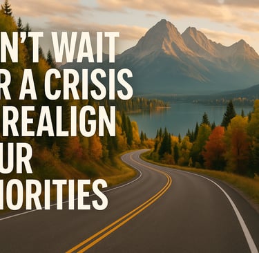 a road with a quote about a road trip