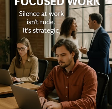 a man sitting at a table with a laptop and a woman standing in front of