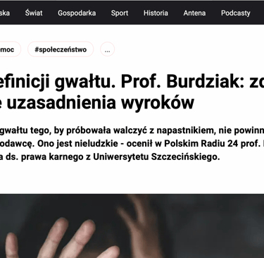 Wypowiedź adwokata ze Szczecina w sprawie z zakresu prawa karnego.