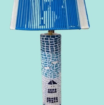 Luminaire en mosaïque dessin phare