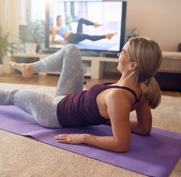 doing pilates at home
