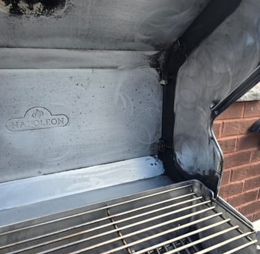 Gas BBQ grill fully cleaned and grease-free after Ajax service visit