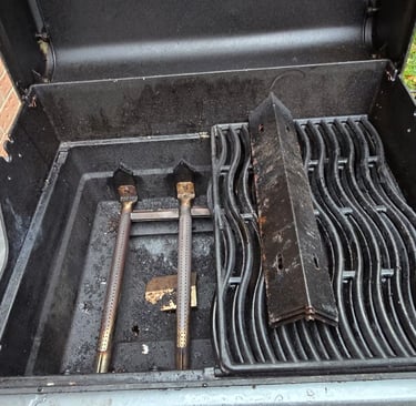 Inside a Greasy Napoleon BBQ Before Cleaning