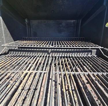 before bbq grill cleaning in ajax backyard greasy grill grates before deep clean durham region