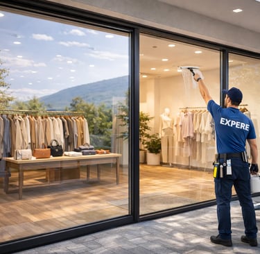 Nettoyage de vitrine de commerce dans le Pays de Gex