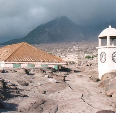 What Plymouth looked like after the volcano