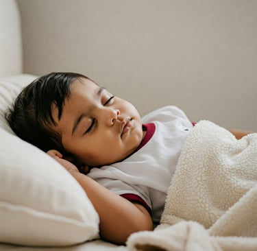 kid having nap peacefully