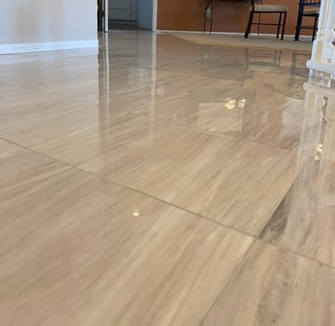 after marble polishing