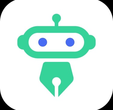 a blue and white logo with the letter a in the middle of the letter a