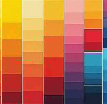 Vibrant graphic design showcasing bold color palettes