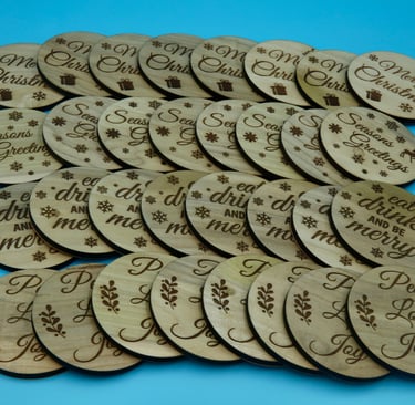 Custom Christmas coasters