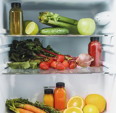a refrigerator with a lot of vegetables nutrition
