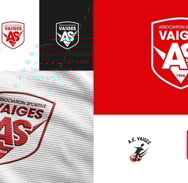 Présentation du logo de l’AS Vaiges et ses déclinaisons graphiques