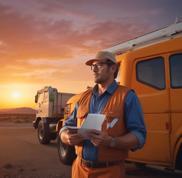 A bus and car travel along a road.
