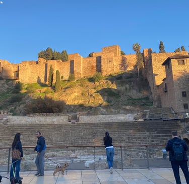 Malaga Alcazaba soleil couchant