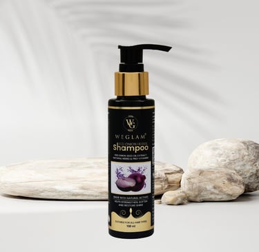 Weglam Red Onion Herbal Shampoo for gentle cleansing and hair growth support