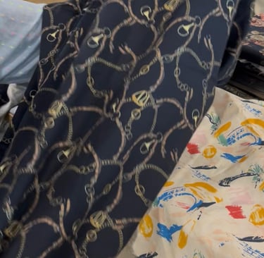 fabric design cotton satin digital print