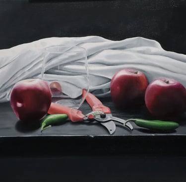 a painting of a still life 