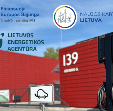 LEA finansavimas elektros automobilių pakrovimo stotelėms