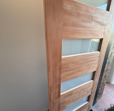 timber front door in Mount Waverley after Aqara A100 Smart Lock installation by Ipsum Lock