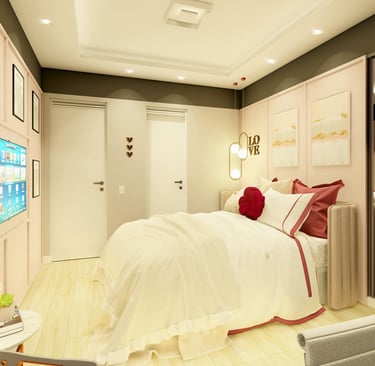Projeto de Interiores de Reforma de Quarto de Menina em São Paulo