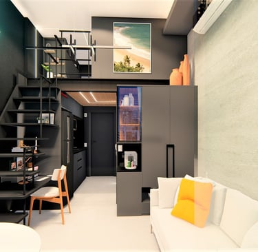 Projeto de Interiores de Studio Compacto no Brooklin São Paulo
