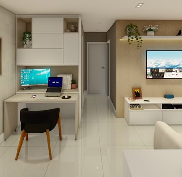 Projeto de Interiores de Apartamento Compacto no Ipiranga São Paulo