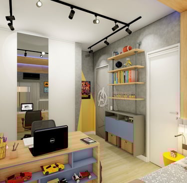 Projeto de Interiores de Quarto Geek em São Paulo