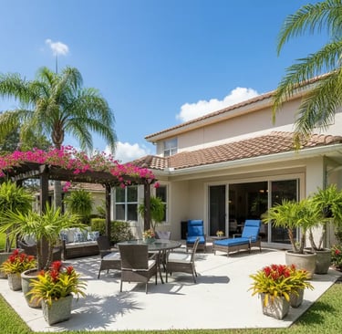Custom concrete patio installation in Apopka—durable, weather-resistant design
