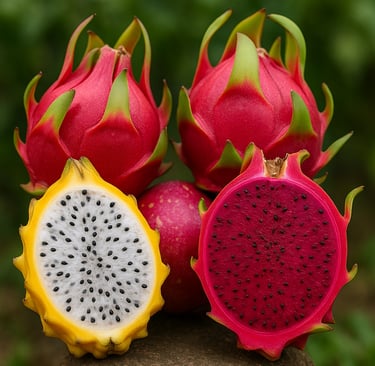 a dragon fruit is shown with a dragon fruit
