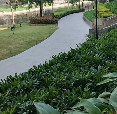 concrete street walkway