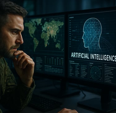 Descubra como a Inteligência Artificial está transformando a defesa militar com sistemas autônomos, 