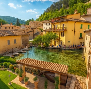 Rasiglia ruscelli pietra borgo fiabesco Umbria