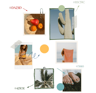 a collage of photos of a woman's feet and a handbag