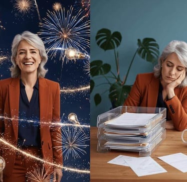 The founder's identity crisis - elated by big ideas on one side, buried in admin on the other