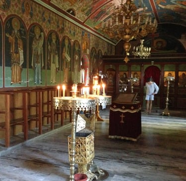 Chappelle du monastère de Limonos sur l'île grecque de Lesbos