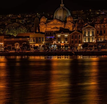 Le port de Mytilène - autour de Villa Port Olivier, villa à louer sur l'île grecque de Lesbos