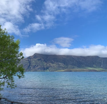 Scenic landscape of Lake Wakatipu in Queenstown