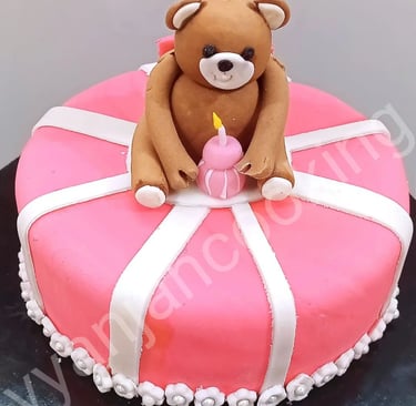 Delicious fondant birthday cake in prayagraj allahabad