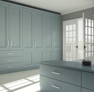 Boston modern shaker fitted bedroom wardrobes
