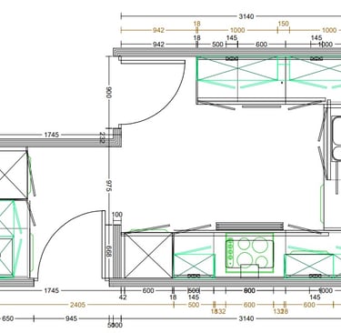 Kitchen design floor plan
