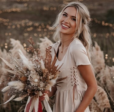 Fleurs séchées pour anniversaire